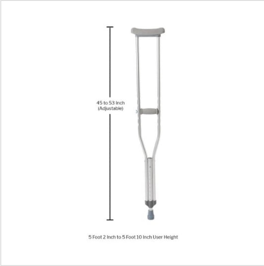 Quick Adjust Underarm Crutches for Adults 5'10" – 6'6"