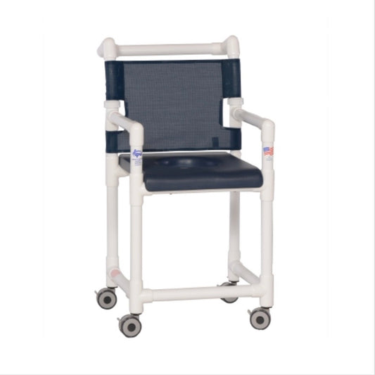 IPU Deluxe Shower Chair Commode, Navy