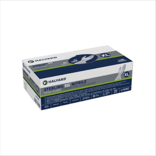 Sterling SG Nitrile Exam Glove, Extra Large, Silver - Box
